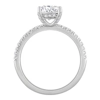 New Brilliance 14K White Gold Lab Grown 1.28CTW Oval Diamond Solitaire Ring