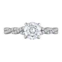 New Brilliance 14K White Gold Lab Grown 1.23CTW Diamond Bridal Ring