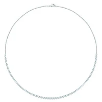 14K White Gold 3.02CTW Diamond Tennis Necklace