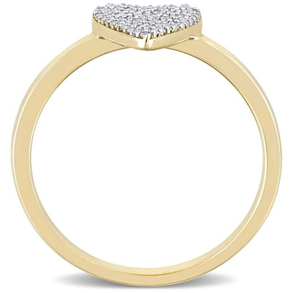 Julianna B 10K Yellow Gold 0.20CTW Diamond Heart Ring