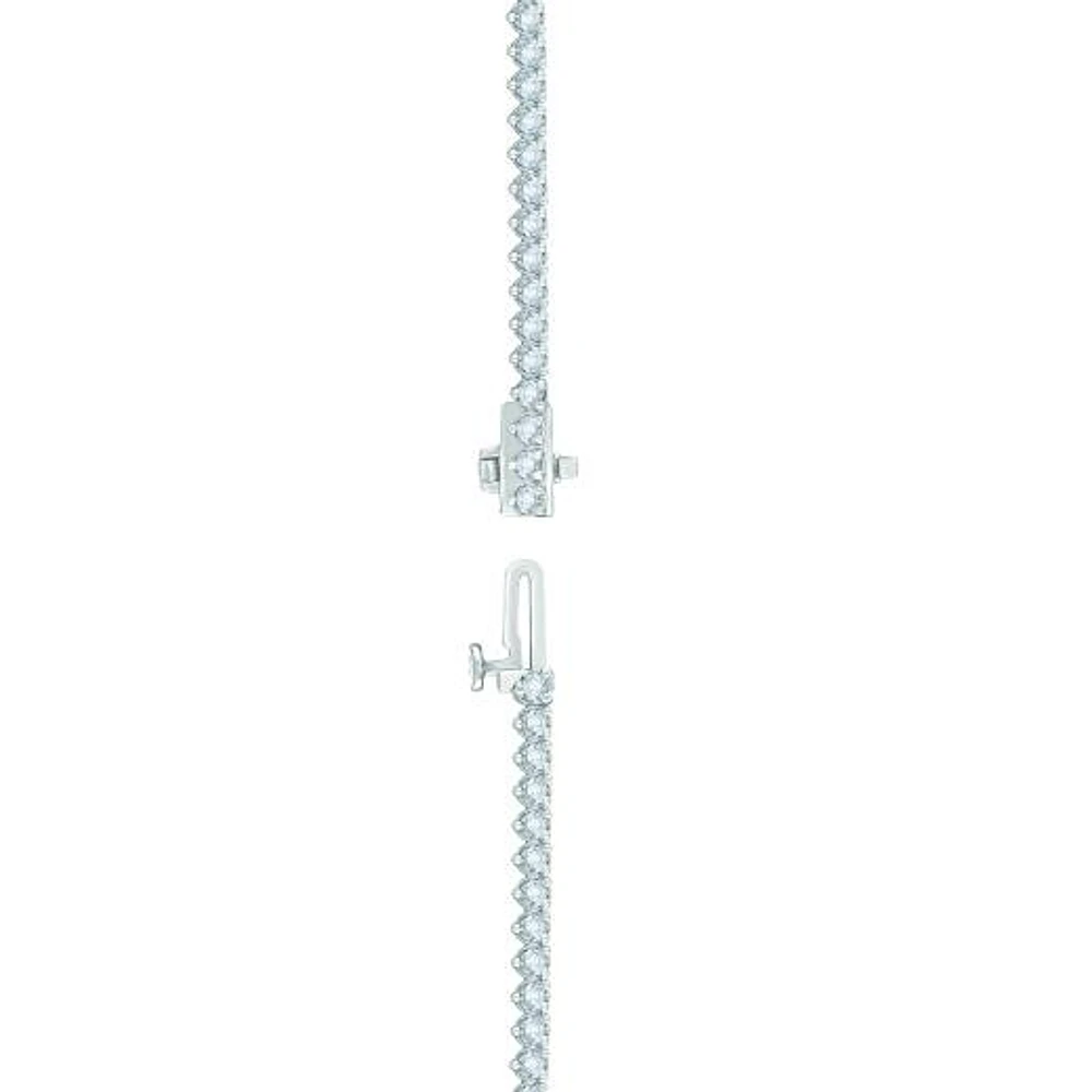 14K White Gold 5.04CTW Diamond Tennis Necklace