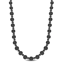 Julianna B Sterling Silver 0.50CTW Black Diamond Tennis Necklace