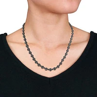 Julianna B Sterling Silver 1.00CTW Black Diamond Tennis Necklace