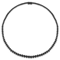 Julianna B Sterling Silver 0.99CTW Black Diamond Tennis Necklace