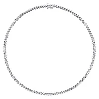 Julianna B Sterling Silver 1.05CTW Diamond Tennis Necklace