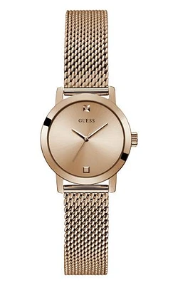 Guess Women's Rose Gold-Tone Mesh Watch