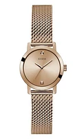 Guess Women's Rose Gold-Tone Mesh Watch