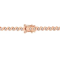 Julianna B Rose Plated Sterling Silver 0.49CTW Diamond Tennis Bracelet