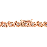 Julianna B Rose Plated Sterling Silver 0.52CTW Diamond Necklace