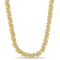Julianna B Yellow Plated Sterling Silver 1.00CTW Diamond Necklace