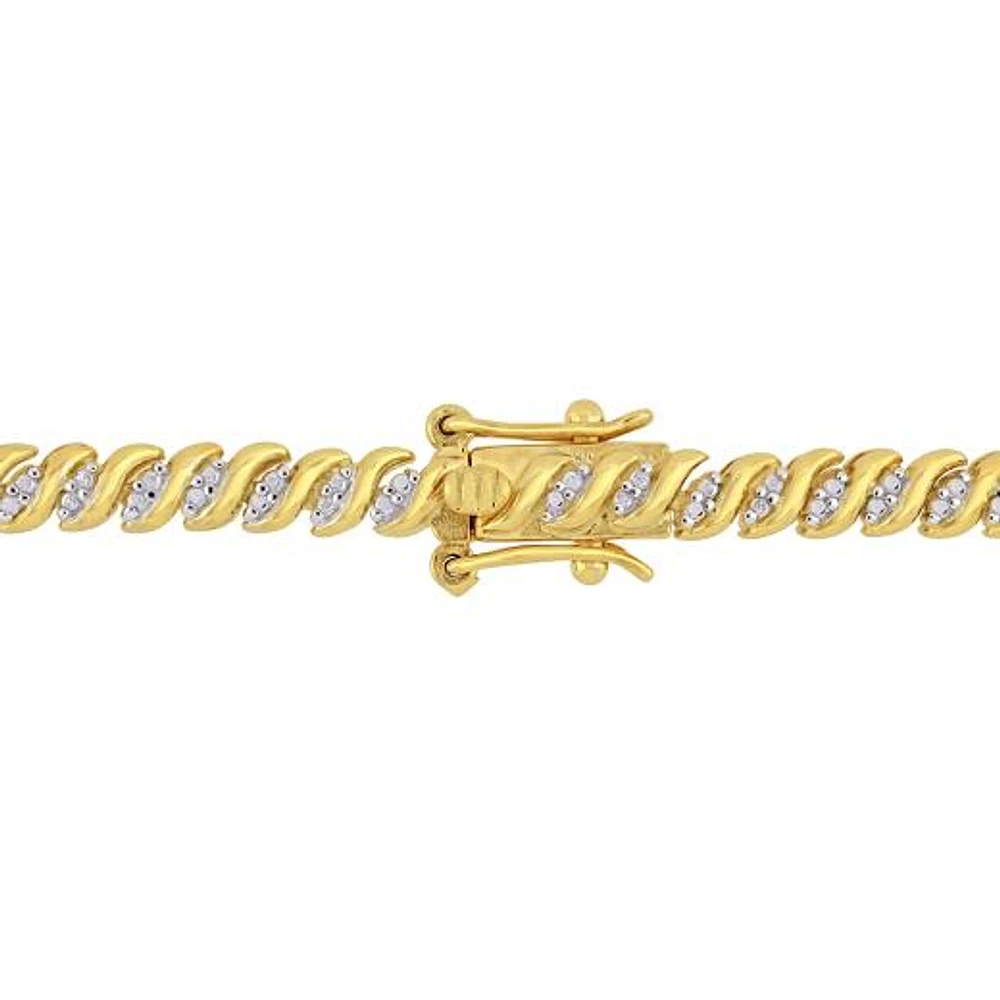 Julianna B Yellow Plated Sterling Silver 1.00CTW Diamond Necklace