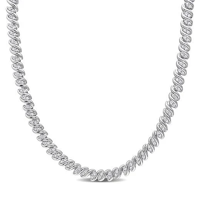 Julianna B Sterling Silver 1.98CTW Diamond Necklace