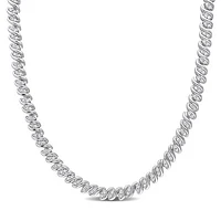 Julianna B Sterling Silver 1.98CTW Diamond Necklace