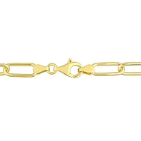 Julianna B Sterling Silver Yellow Plated Diamond Charm Bracelet 7.5