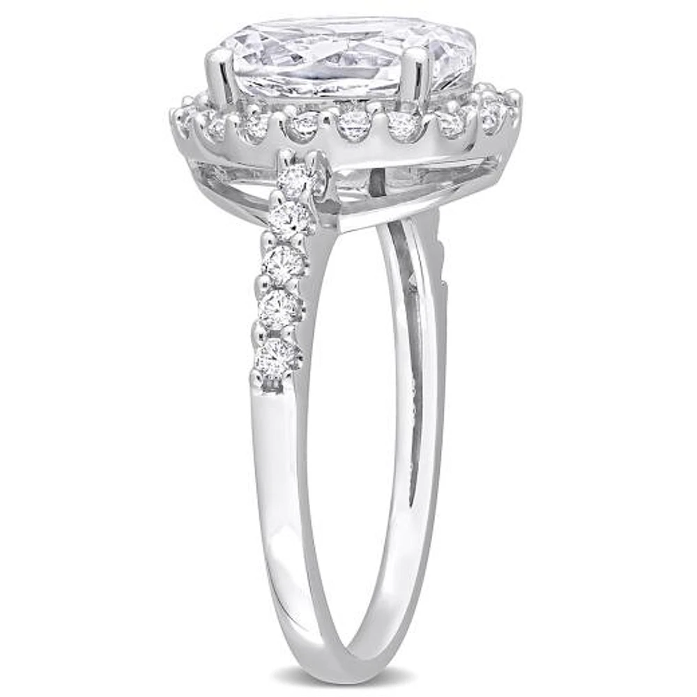 Julianna B 10K White Gold Created Sapphire Ring