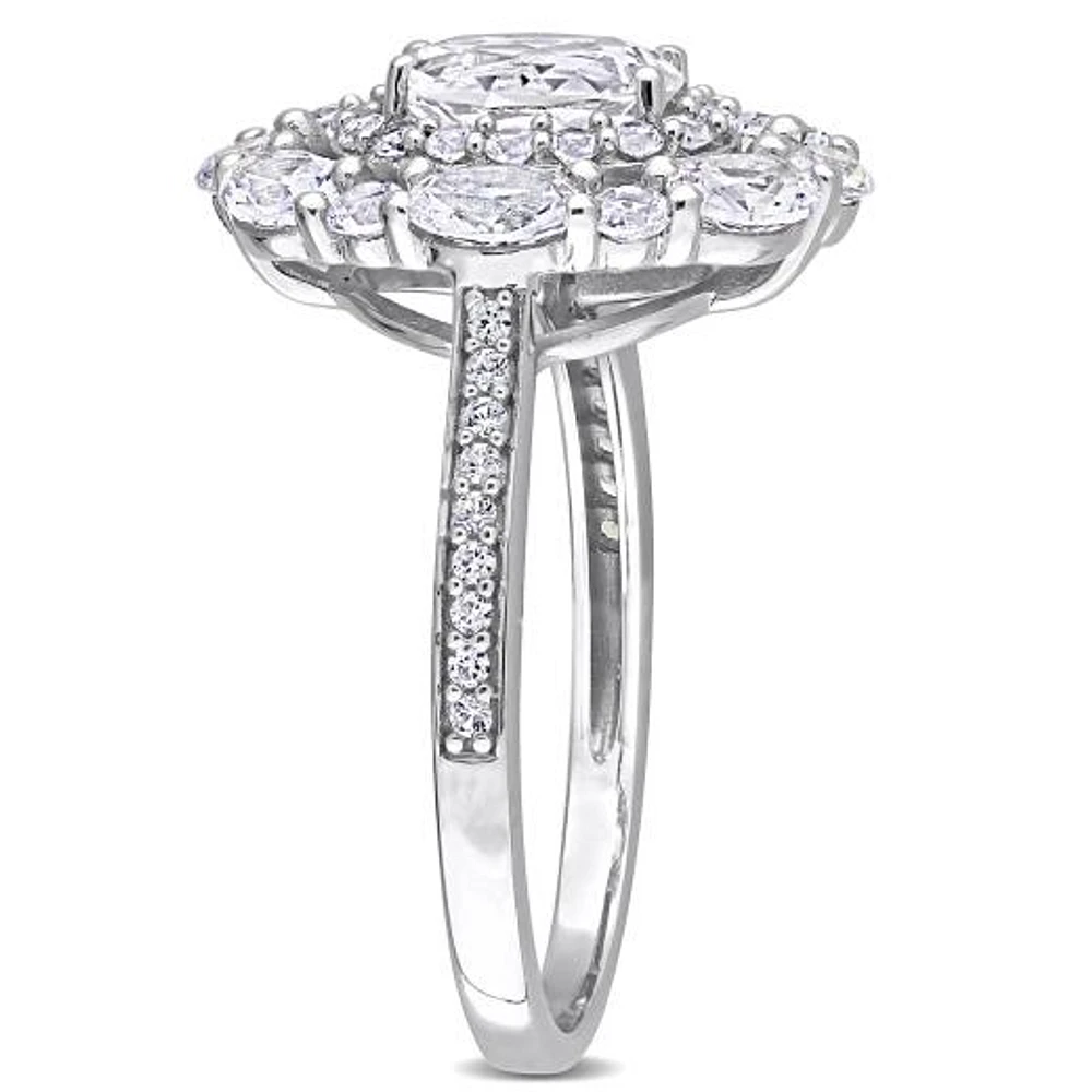 Julianna B 10K White Gold Created Sapphire Ring