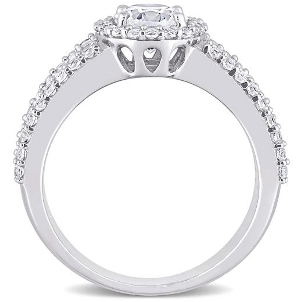 Julianna B 10K White Gold Created Sapphire Ring