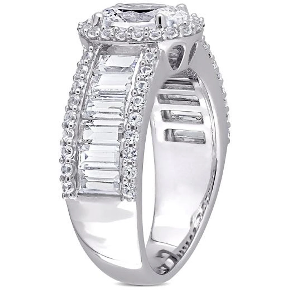 Julianna B 10K White Gold Created Sapphire Ring