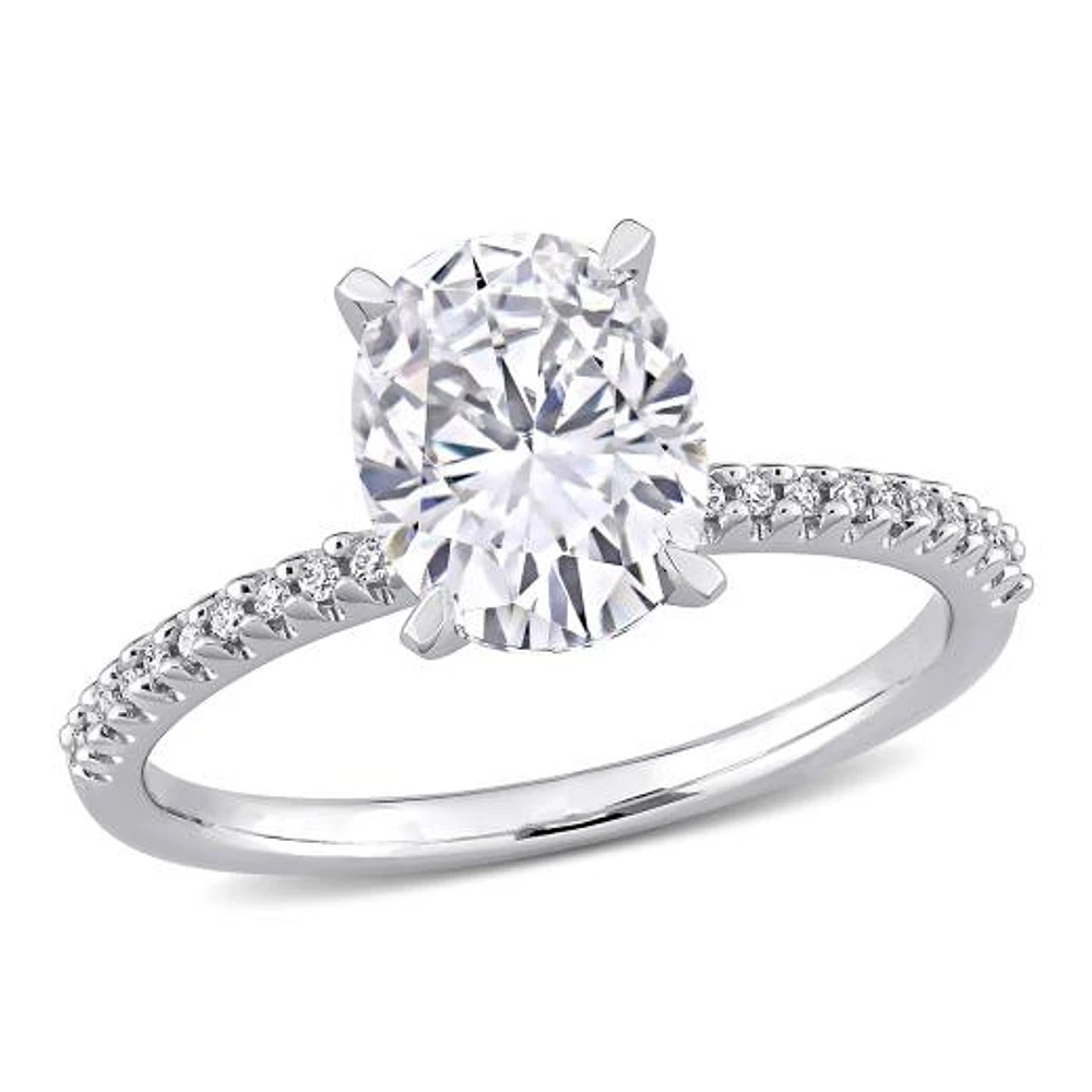 Julianna B 14K White Gold Created Sapphire and Diamond Ring