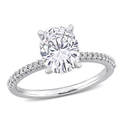 Julianna B 14K White Gold Created Sapphire and Diamond Ring