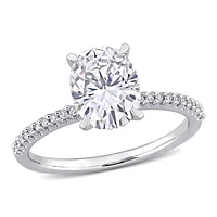 Julianna B 14K White Gold Created Sapphire and Diamond Ring