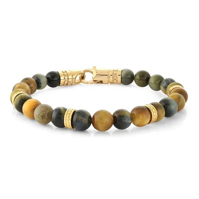 Dreams Clasp Bracelet with Tiger Eye Beads