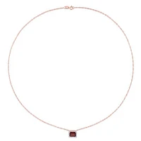 Julianna B 14K Rose Gold Garnet and Diamond Necklace