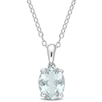 Julianna B Sterling Silver Aquamarine Pendant