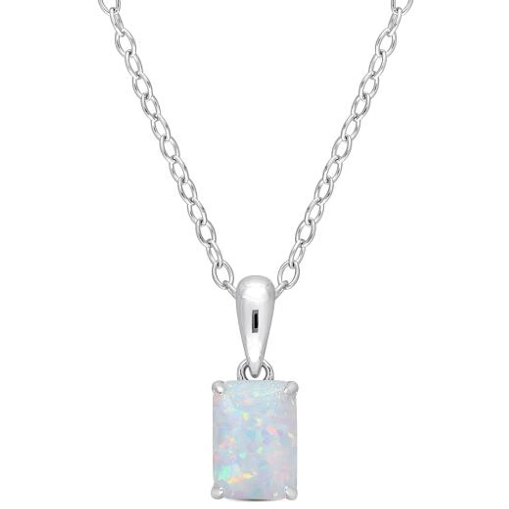 Julianna B Sterling Silver Created Opal Pendant