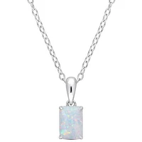Julianna B Sterling Silver Created Opal Pendant