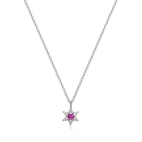 Reign Pink Sapphire Star Necklace