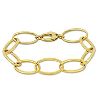 Julianna B 14K Yellow Gold 8" Oval Paperclip Link Bracelet