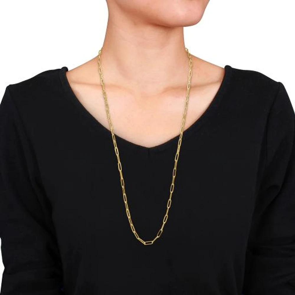 Julianna B 14K Yellow Gold 34" 4.30MM Paperclip Link Chain