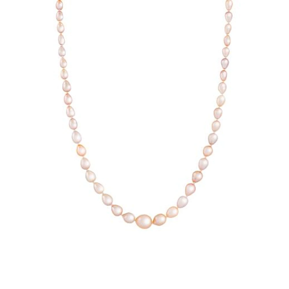 Sterling Silver 18" 4-9MM Multicoloured Freshwater Pearl Necklace