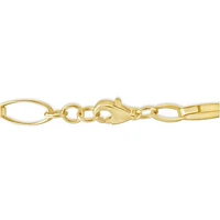 10K Gold 7.5" Oval Paperclip Link Bracelet