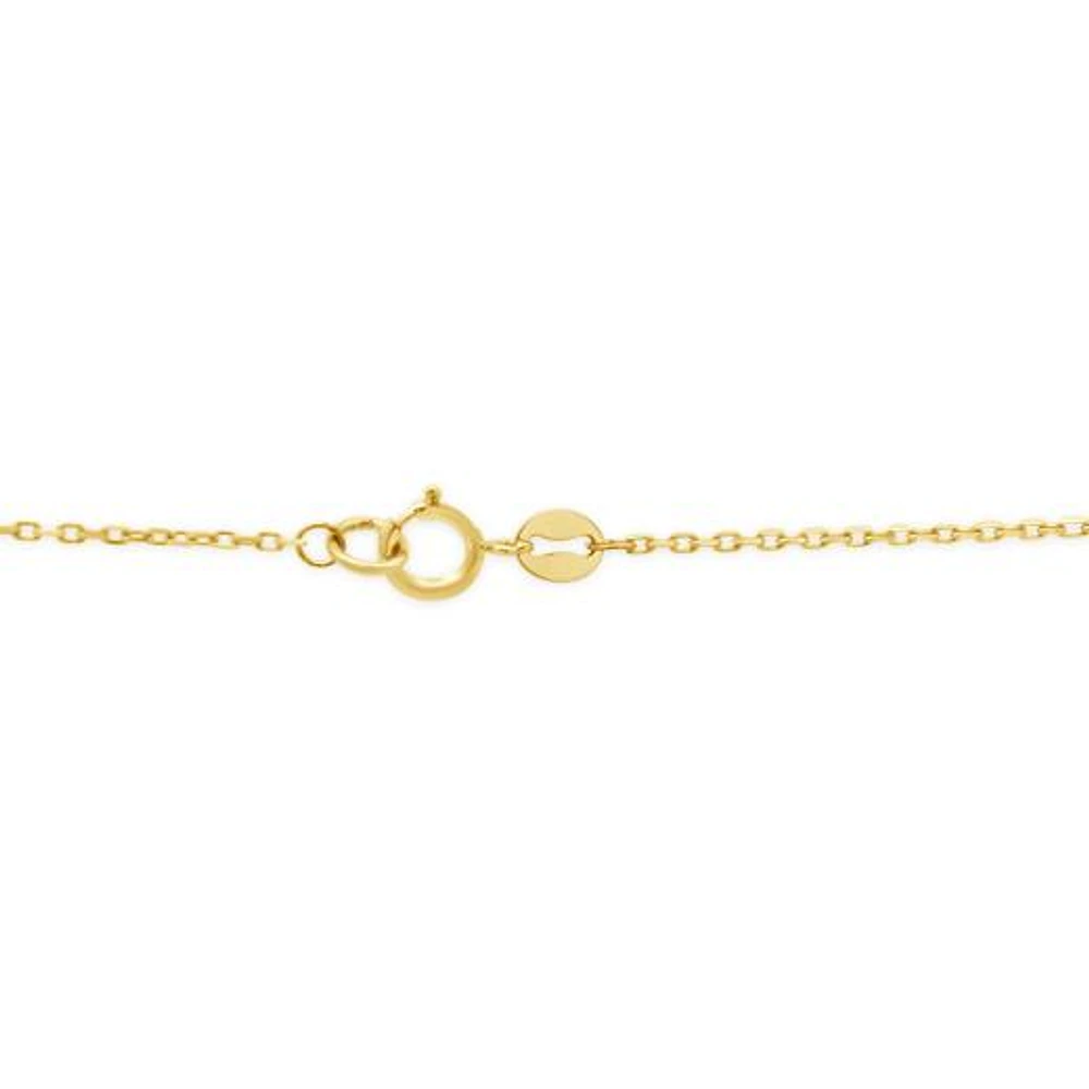 10K Yellow Gold Large Heart 18" Necklace