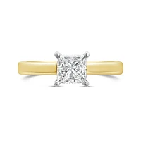 New Brilliance 14K Yellow Gold Lab Grown 1.00CT Princess Cut Diamond Ring