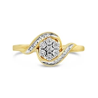 10K Yellow Gold Diamond Promise Ring