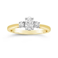 Glacier Fire 14K Yellow Gold Canadian 0.55CTW Diamond Three-Stone Ring
