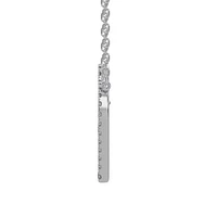 New Brilliance Sterling Silver Lab Grown 0.75CTW Diamond Initial "B" Necklace