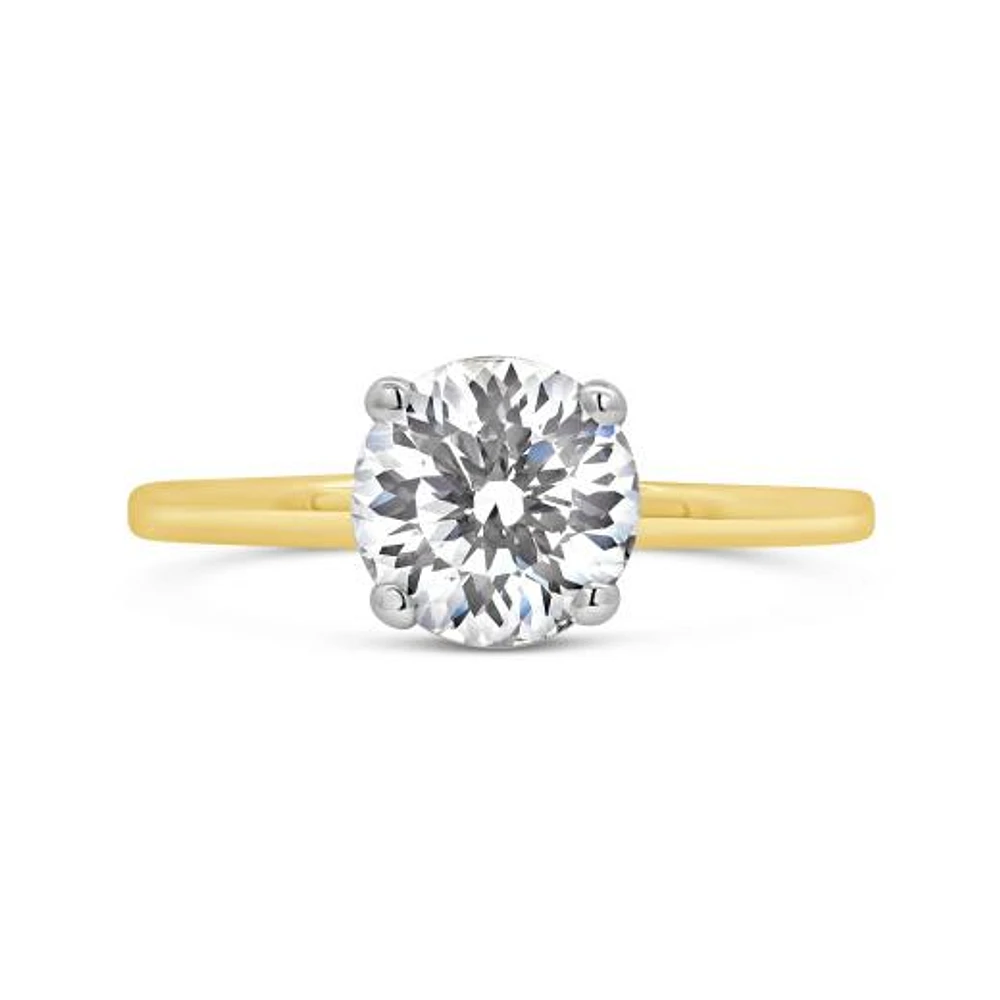 Blossom 14K Yellow Gold Lab Grown 2.08CTW Diamond Solitaire Ring
