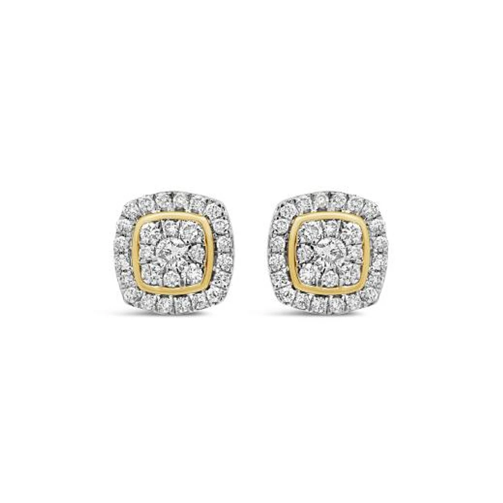 Bouquet 10K Yellow Gold 0.40CTW Diamond Fashion Stud Earrings