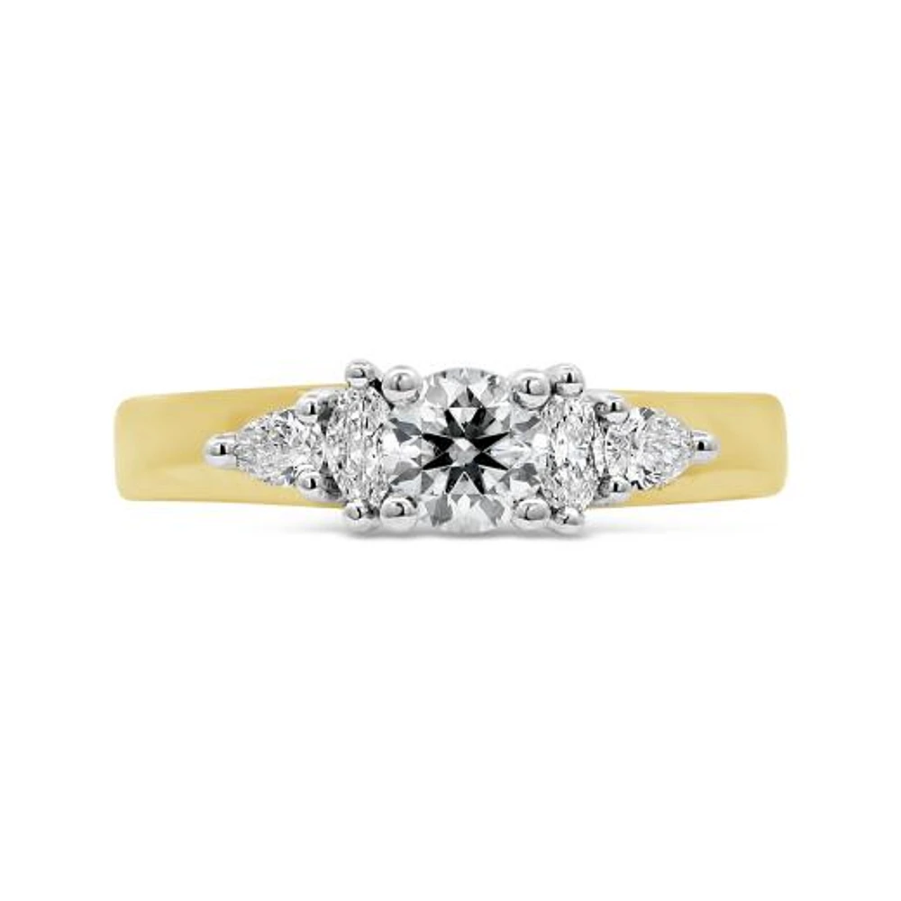 Glacier Fire 14K Yellow Gold Canadian 0.66CTW Diamond Bridal Ring