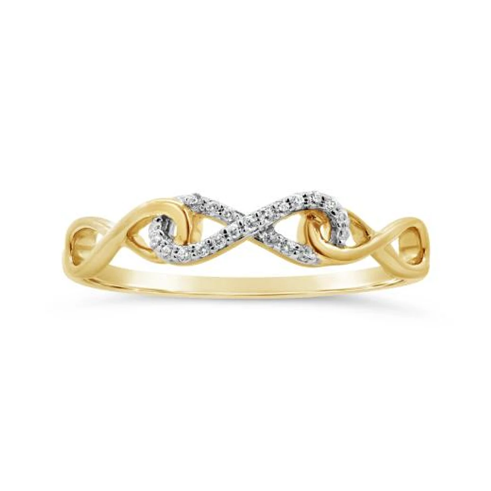 Infinite Love 10K Yellow Gold Diamond Fashion Ring