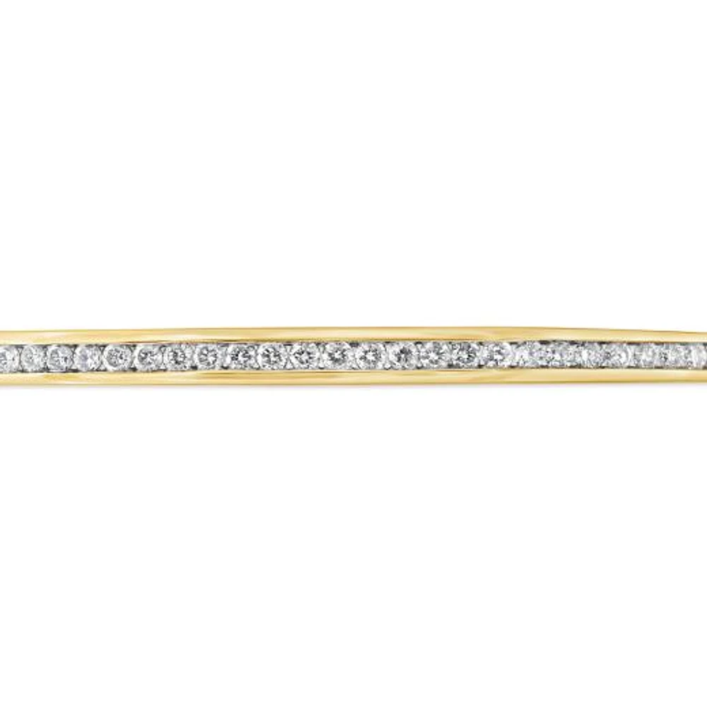 10K Yellow Gold 0.70CTW Diamond Bangle