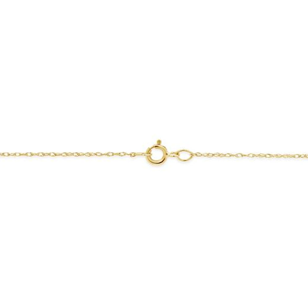 10K Yellow Gold 0.10CTW Diamond Cross Pendant