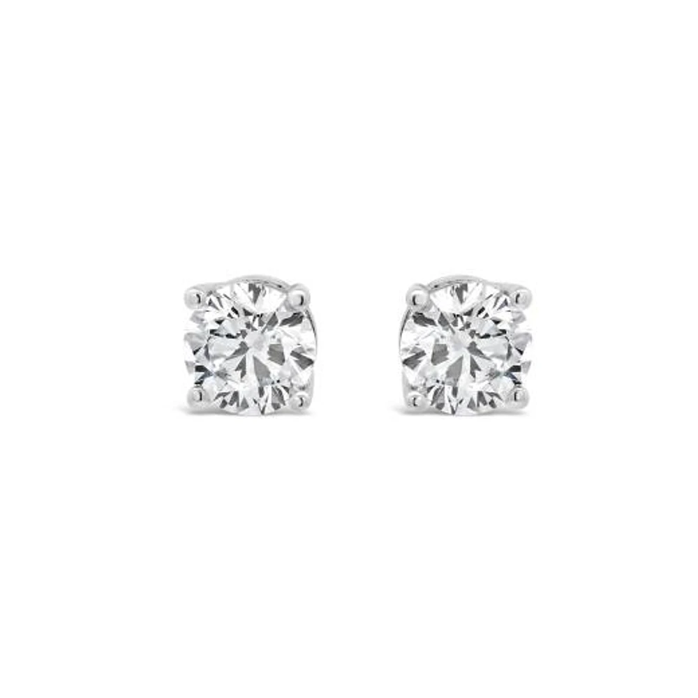New Brilliance 14K White Gold Lab Grown 2.00CTW Diamond Stud Earrings