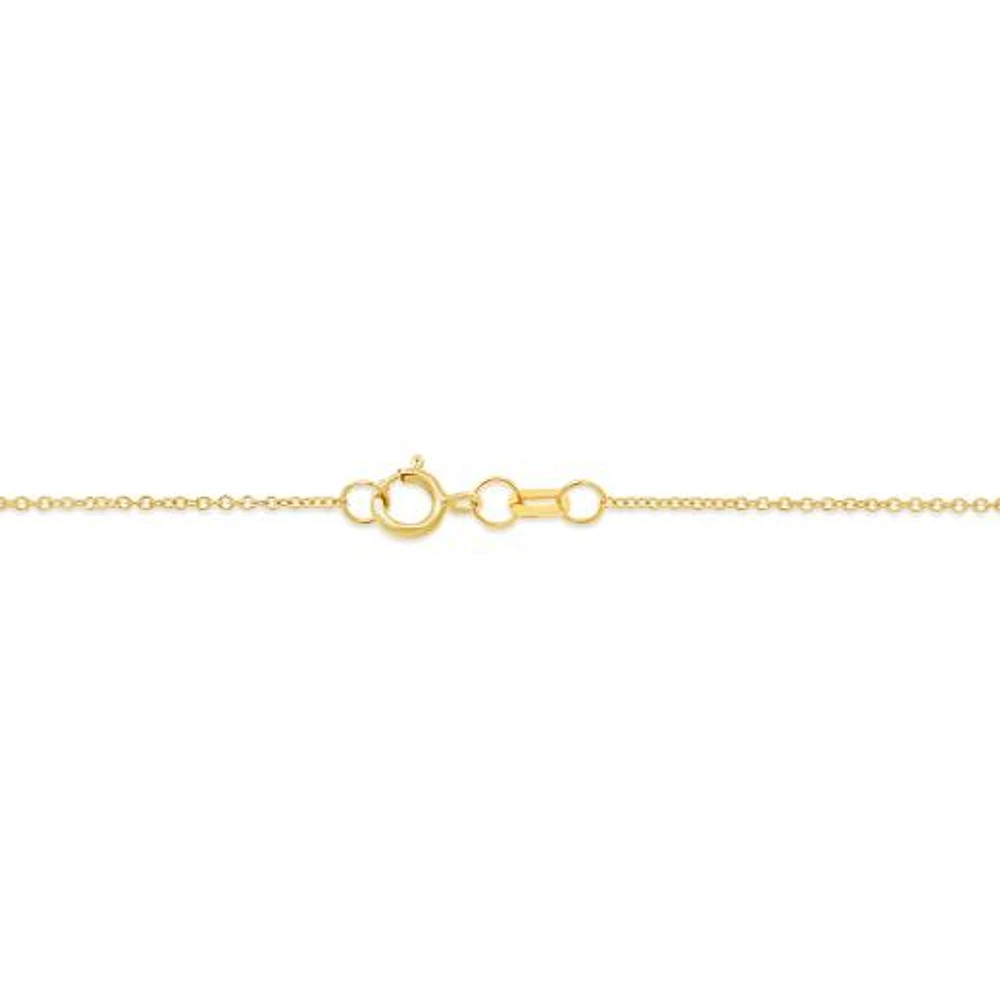 10K Yellow Gold Diamond Love Knot Pendant