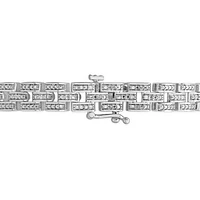 Sterling Silver 0.23CTW Diamond Link Bracelet