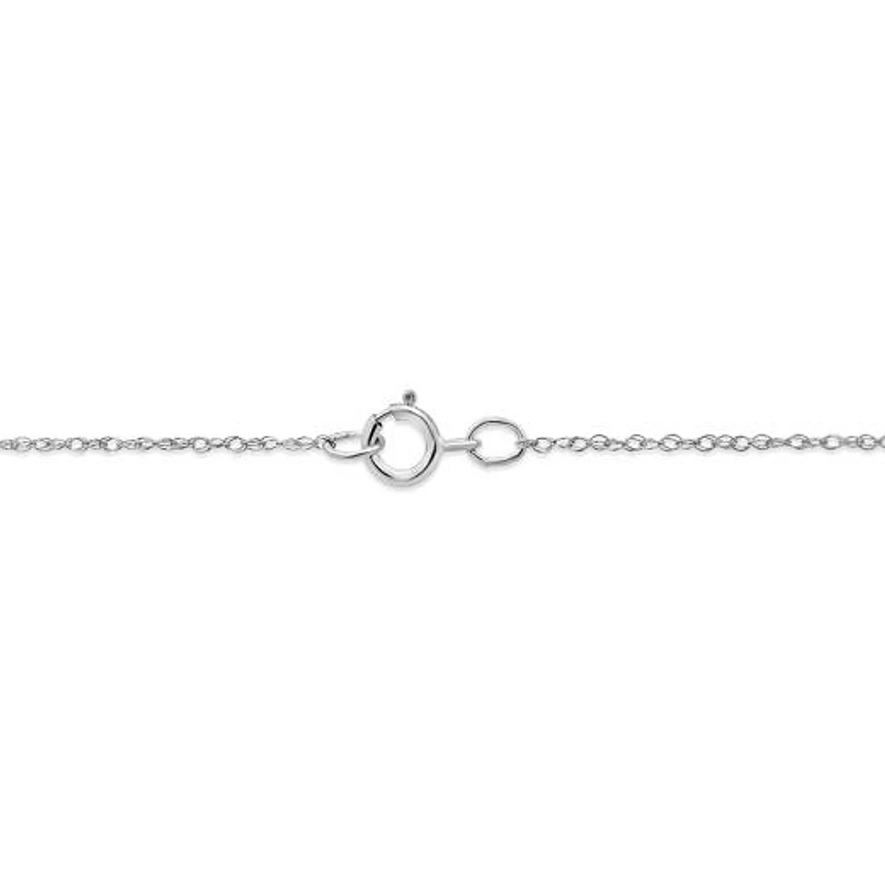 New Brilliance 14K White Gold Lab Grown 0.50CT Diamond Solitaire Pendant